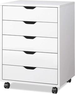 Gabinete de fábrica china Gabinete de almacenamiento blanco de madera <span class=keywords><strong>con</strong></span> <span class=keywords><strong>ruedas</strong></span> giratorias <span class=keywords><strong>Cajonera</strong></span> para sala de estar - Product Image 1