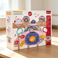 Volant de direction multifonctionnel éducatif pour enfants avec musique et lumières, fonctionne avec piles AA, unisexe, pour les 6-14 ans, ensemble de conduite en plastique
