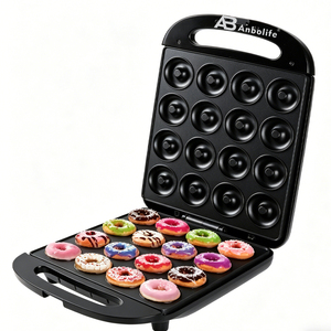 Anbolife Mini <span class=keywords><strong>Gaufrier</strong></span> Électrique 4 Tranches Antiadhésif avec Thermostat Réglable et Bac à Graisse Amovible - Product Image 4