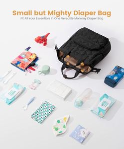 Mochila pequeña para pañales, mini bolsa para bebé para niña o niño con cambiador, mochila para pañales para mamá y papá con hebillas para carriola - Product Image 3