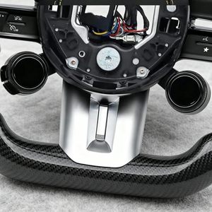 พวงมาลัยหุ้มหนังคาร์บอนไฟเบอร์สำหรับ Mercedes Benz <span class=keywords><strong>AMG</strong></span> W204 W205 W203 W211 W212 W176 W213รถ <span class=keywords><strong>W124</strong></span> W221 W177 - Product Image 4