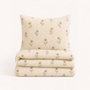 <strong>Small</strong> Floral Printed Pure Cotton <strong>Double</strong> Gauze Bedding <strong>Set</strong> 3 Piece <strong>Duvet</strong> Cover <strong>Set</strong> with Pillowcases - Product Image 1