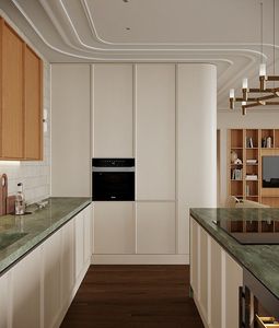 CBMmart High End Luxury Minimalist Walnut Wood Veneer Slim <strong>Thin</strong> Shaker <strong>Cupboard</strong> Kitchen Cabinets - Product Image 5