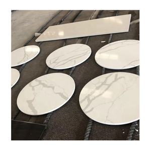 Table ronde en Quartz blanc, style marbre, pour Restaurant, café, <span class=keywords><strong>Pizza</strong></span>, magasin - Product Image 6