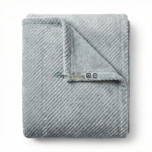 Couverture en velours jacquard 3D en gros avec étiquette de lavage personnalisée pour l'approvisionnement et la distribution hôtelière - Product Image 1