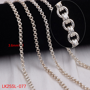 โซ่ค<span class=keywords><strong>ล</strong></span>้องสายสร้อยแบบมีหลายขนาดทำ S925ทำเครื่องประดับสำหรับทุกเพศแบบ DIY ทำเครื่องประดับแบบถาวร - Product Image 4