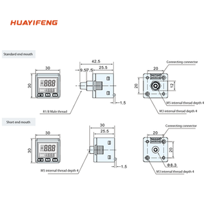 Pnp kép kỹ thuật số cảm biến áp suất cho giám sát áp suất 500kpa theo các nút hoạt động chuyển đổi bình thường mở và đóng - Product Image 4
