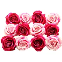 2022 heißer Verkauf Gefälschte Flanell Stoff Blumen Köpfe Bulk Silk Rose künstlichen Blumen kopf für Hochzeits feier Home Dekoration