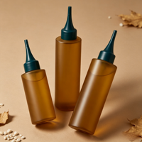 Bouteille d'emballage en plastique personnalisée de 100 ml, 120 ml, 150 ml, 200 ml pour huile capillaire et teinture, avec applicateur à presser et bouchon à vis
