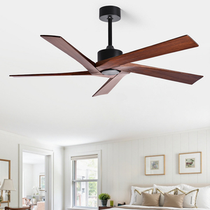 Quạt trần C046 52 inch có điều khiển từ xa, bộ đèn kim loại, dùng được cho ngoài trời và trong nhà, nguồn điện - Product Image 3