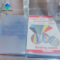 Jiangtai plastique 0.18mm 0.2mm 0.25mm A4 transparent pvc feuille rigide pour couverture de reliure
