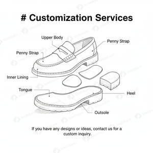 Мужские лоферы Xinzirain в ретро-стиле, с круглым носком, на нескользящей подошве, из натуральной кожи, без застежек - Product Image 2