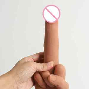 Vibrator Jari Tengah Silikon Berkualitas Tinggi, Pijat Seru untuk Gay, Anal Plug Besar untuk Wanita, Dildo Realistis untuk Masturbasi Jari - Product Image 1