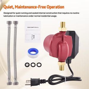 ปั๊มน้ำหมุนเวียน Talspity 115V 1/25HP สีแดง สำหรับน้ำร้อน พร้อมตัวตั้งเวลา สำหรับอะไหล่เครื่องทำน้ำอุ่น - Product Image 6