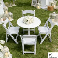 Chaise pliante classique Wimbledon en plastique, siège rembourré, portable et empilable, idéale pour hôtels, mariages et jardins – Meilleure vente
