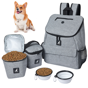 Sac de voyage <span class=keywords><strong>pour</strong></span> <span class=keywords><strong>chien</strong></span> approuvé par les compagnies aériennes, sac à dos de voyage <span class=keywords><strong>pour</strong></span> <span class=keywords><strong>chien</strong></span> avec 2 bols pliables en silicone et 2 paniers à nourriture, sac à dos <span class=keywords><strong>pour</strong></span> animaux de compagnie - Product Image 2