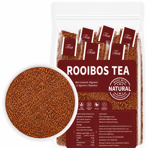 Té Rooibos al por Mayor en Bolsitas Piramidales, 30 Bolsitas, 100% Natural, Té Herbal de Arbusto Rojo Sudafricano, Sin Cafeína - Product Image 1