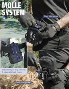 ชุดอุปกรณ์เสริม Molle 2 ชิ้น กระเป๋า EDC ขนาดเล็ก กระเป๋าใส่เครื่องมืออเนกประสงค์ ที่ใส่โทรศัพท์ IFAK เข็มขัดสำหรับใช้งาน กระเป๋าเป้สะพายหลัง เสื้อกั๊ก กันน้ำ - Product Image 5
