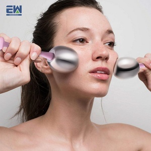 De acero inoxidable facial de rodillos de masaje debilitar arrugas ojo belleza frío Bola de masaje rodillo - Product Image 6