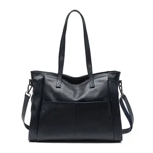 First Layer Cowhide Bag Women's All-Match Genuine Leather Tote Bag Pattern Messenger Large Capacity Handbag For Ladies