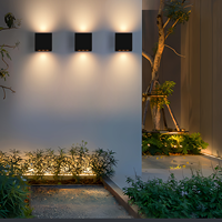 Lumière LED murale extérieure 6W en ABS+PC carrée, IP65, avec fonction étanche