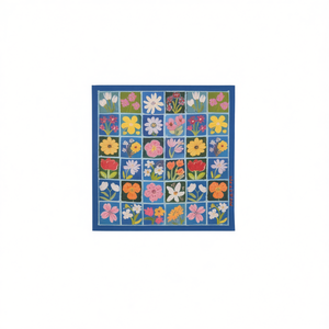 Foulard Quadrato Floreale 70x70Cm Stampa Colorata Accessorio Moda Donna - Product Image 1