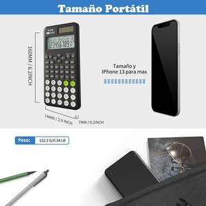 Calculadora científica <span class=keywords><strong>de</strong></span> tamaño medio negra <span class=keywords><strong>de</strong></span> plástico alimentado por batería <span class=keywords><strong>de</strong></span> 401 funciones <span class=keywords><strong>de</strong></span> matemáticas universitarias para estudiantes - Product Image 2