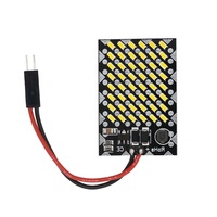 Lemombo 12V Lumière d'ambiance LED blanche pour voiture, plafonnier 48 SMD 3014 avec capteur tactile, modèle T10