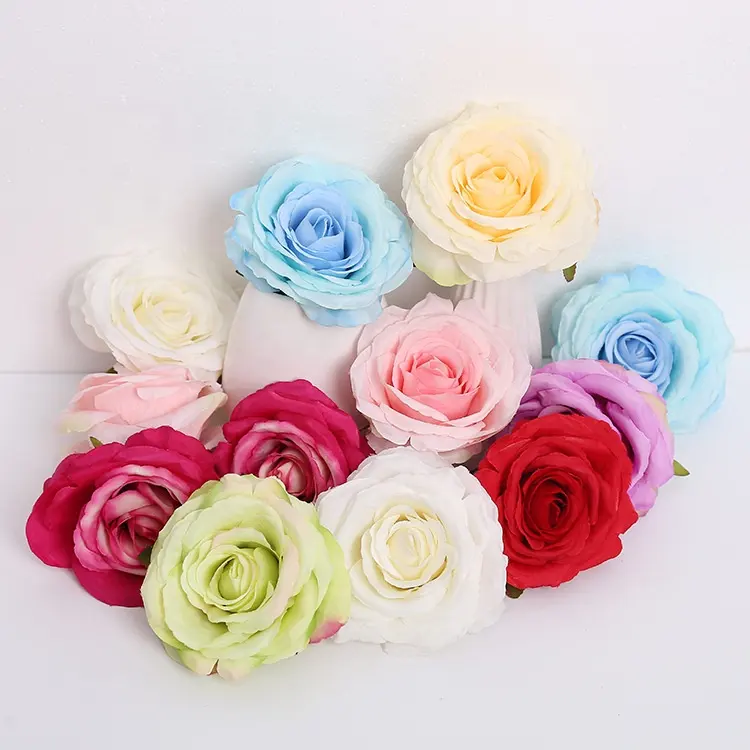 Buquê de rosas artificiais, rosas em seda, flores artificiais, pacote de flores para decoração de ervas daninhas