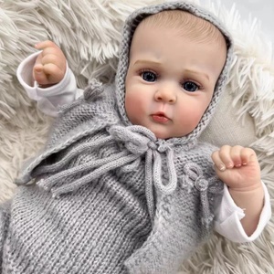 20 Zoll lebensechte wieder geborene Baby puppe hand bemalt perfekte <span class=keywords><strong>Anime</strong></span> Silikon puppen Mädchen Geschenk für Weihnachten Geburtstage Kinderspiel zeug - Product Image 2