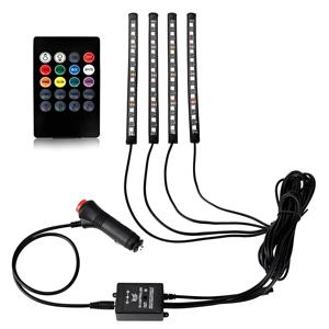Автомобильная светодиодная лента RGB с дистанционным управлением, подсветка под автомобиль, 36, 48, 96 светодиодов