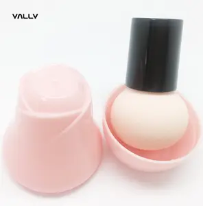 Wet and Dry Dual Use Mushroom Makeup Sponge beauty blend puff latex free sponge brush in flower plastic case holder