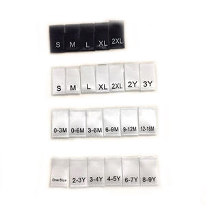 S M L XL XXL XXXL Neck Size Label <b>Tags</b> Woven Label <b>Tag</b> for Garments Clothing Labels Size <b>Tags</b> - Product Image 5