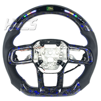 Volant de Direction en Fibre de Carbone Forgée avec Écran LED pour Ford Mustang GT GT500, Style Sport