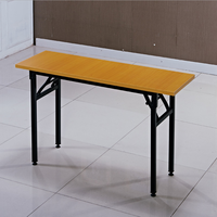 Table Pliante Moyenne 100 * 40 CM, Meuble de Bureau Moderne, Table de Formation Pliable en Bois pour Salle de Classe, Piétement : Fer Acier