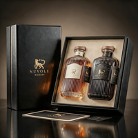 Vente en gros d'usine, bouteilles de vin personnalisées, bouteilles de liqueur vides de haute qualité, 750 ml, bouteilles de whisky carrées de luxe et boîtes