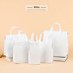 Eco-Friendly <b>Nonwoven</b> Thermal <b>Bag</b> Aluminum Foil Layer Durable Tote for Restaurant Food Delivery Printing - Product Image 6