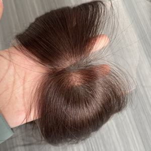 얇은 헤어 라인 토퍼 1.5*11 인치 착용하기 쉬운 전면 레이스 패치 전체 레이스 핸드 타이 커버 업 헤어 패치 - Product Image 3