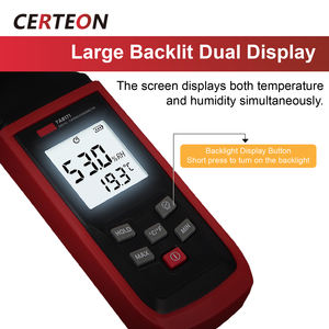 Medidor portátil digital de temperatura y humedad con sensor de punto de <span class=keywords><strong>rocío</strong></span> -10°C a 50°C para casa y laboratorio - Product Image 3