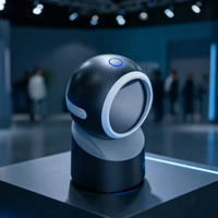 Escáner de Códigos de Barras 2D de Escritorio para Punto de Venta, Lector de Códigos QR, Manos Libres, Detección Automática para Códigos Dañados, Borrosos o Incompletos