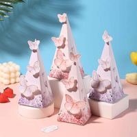 Personalisierte Geschenkbox für Kindertag und Hochzeit, Pyramidenform, Umweltfreundlich, Tragbar, Einzigartige Süßigkeitenbox mit Logo