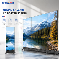 Afficheur LED d'intérieur étanche GOB P1.86 P2.5, écran numérique pliable, résistant aux chocs, écran LED portable