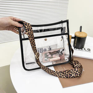 Bolso de Mensajero de Mujer con Estampado de Leopardo Estilo Occidental 2025, Bolso Bandolera Transparente de PVC para Mujer - Product Image 6