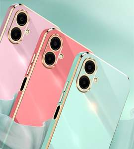 Para <span class=keywords><strong>Samsung</strong></span> Galaxy A23 A53 <span class=keywords><strong>A33</strong></span> A73 5G A13 4G <span class=keywords><strong>M33</strong></span> M53 A03 A14 A54 armadura a prueba de golpes funda de silicona para teléfono lujo 6D chapado - Product Image 1