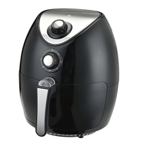 Friteuse à air électrique moderne en plastique 3,5 L, revêtement antiadhésif PTFE, protection contre la surchauffe, thermostat réglable, commande manuelle, minuterie mécanique