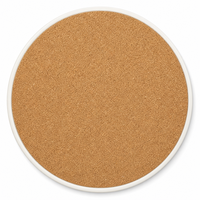 Sous-verre en céramique rond de 10,8 cm, motif tribal diamanté, impression UV émaillée, base en liège, pour décoration de table basse, cadeau