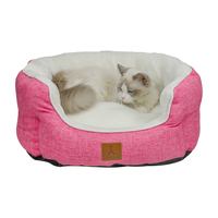 Petit lit de luxe pour animaux de compagnie pour chiots chatons hiver lits doux pour chats fond antidérapant classique solide prix de gros matière plastique