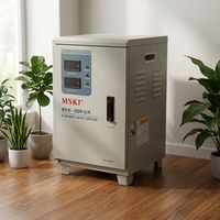 Ventes directes d'usine, régulateurs de tension automatiques monophasés, stabilisateurs de 10 kVA à 50 kVA, AC 150-250 V, AVR automatique pour utilisation SVC