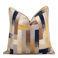 Housse de coussin jacquard décorative carrée, taies d'oreiller de luxe 18x18, housses de coussin jacquard pour la décoration de la maison, housse de coussin 20x20