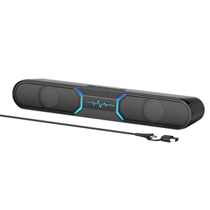Barra de Sonido Bluetooth de Escritorio con Luz RGB, Sonido Estéreo, Entrada USB/AUX para PC, TV, Laptop, Audio en Casa - Product Image 1